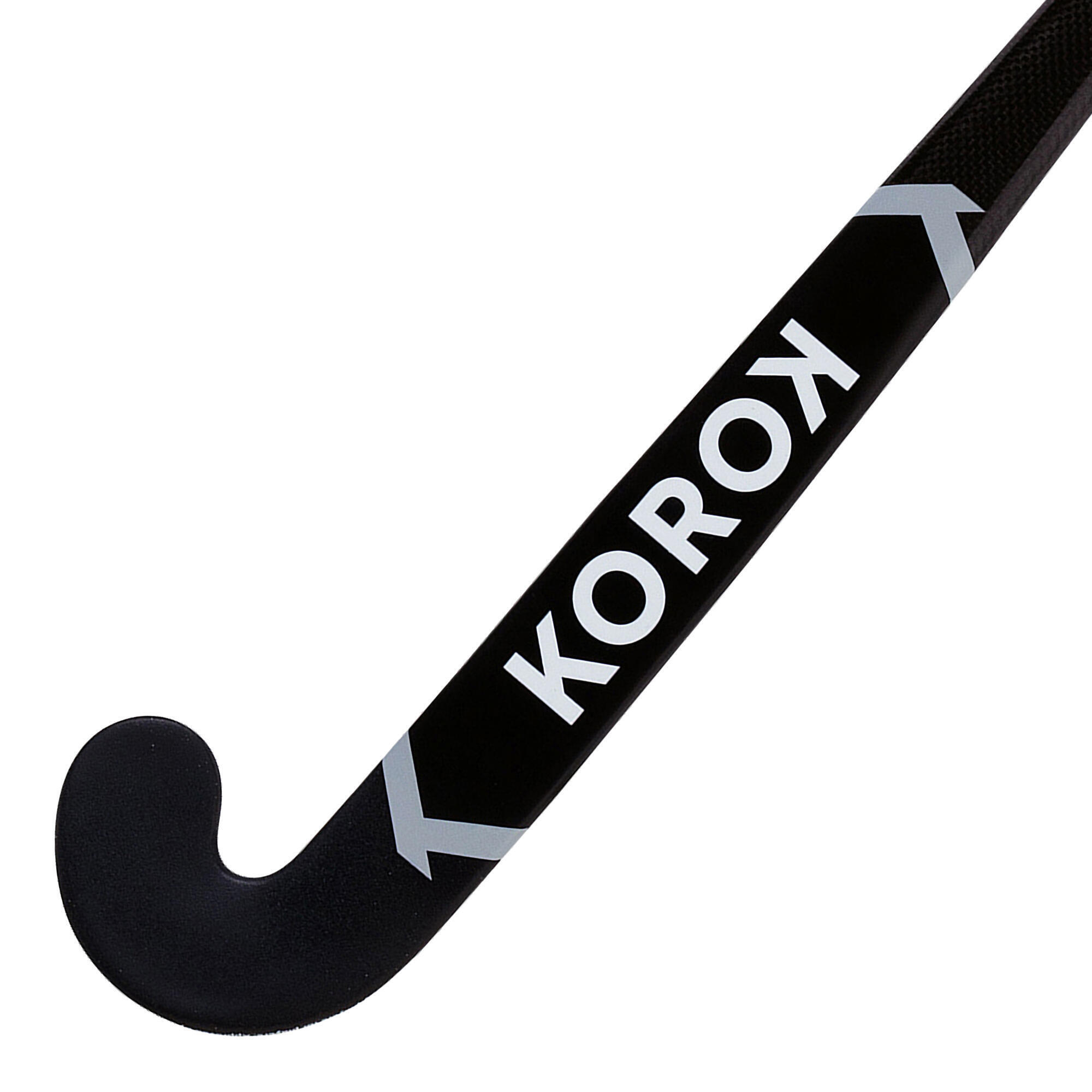 Teen field hockey stick 20% carbon KOROK extra low bow FH920 black gray