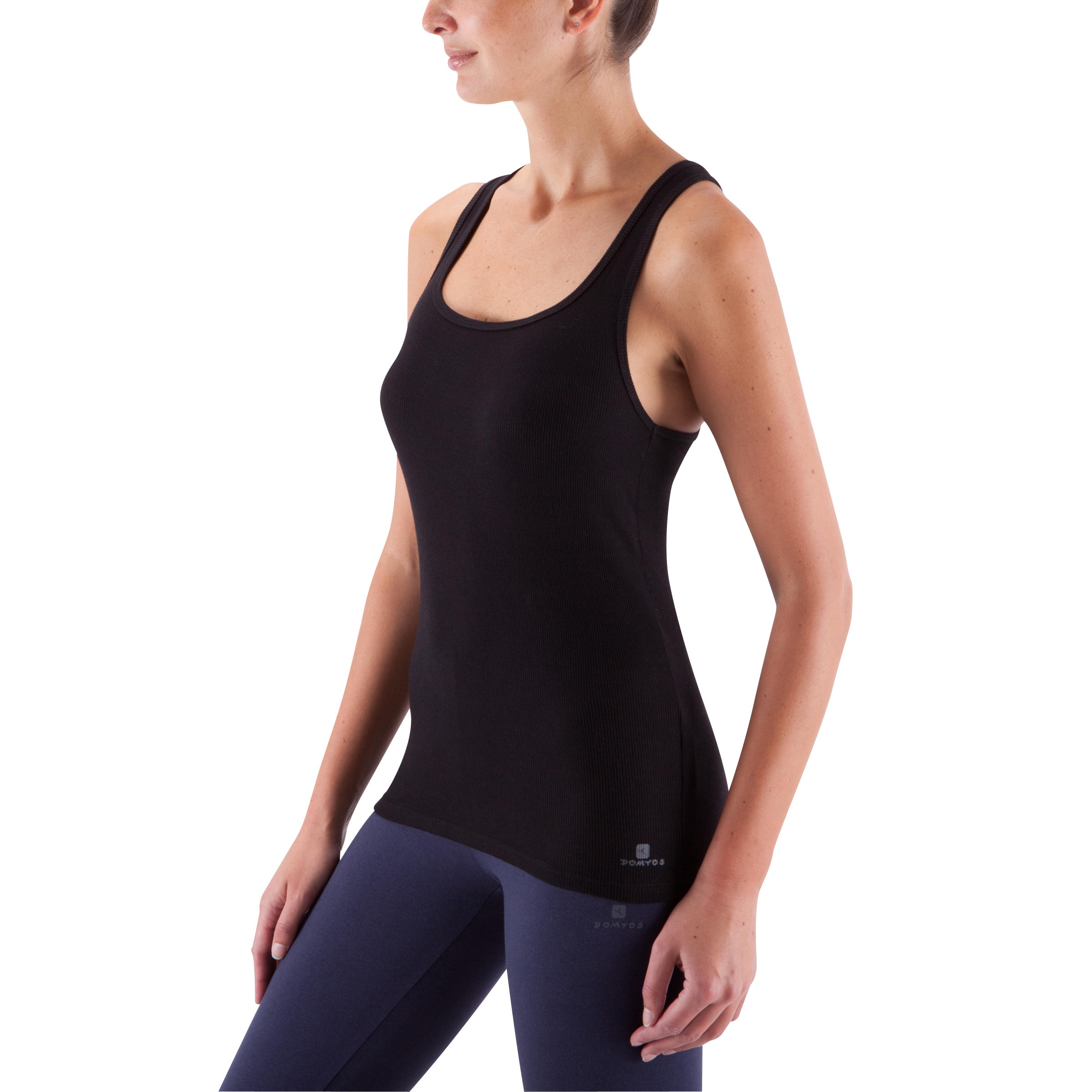 500 Women's Gentle Gym & Pilates Tank Top - Black 4/12
