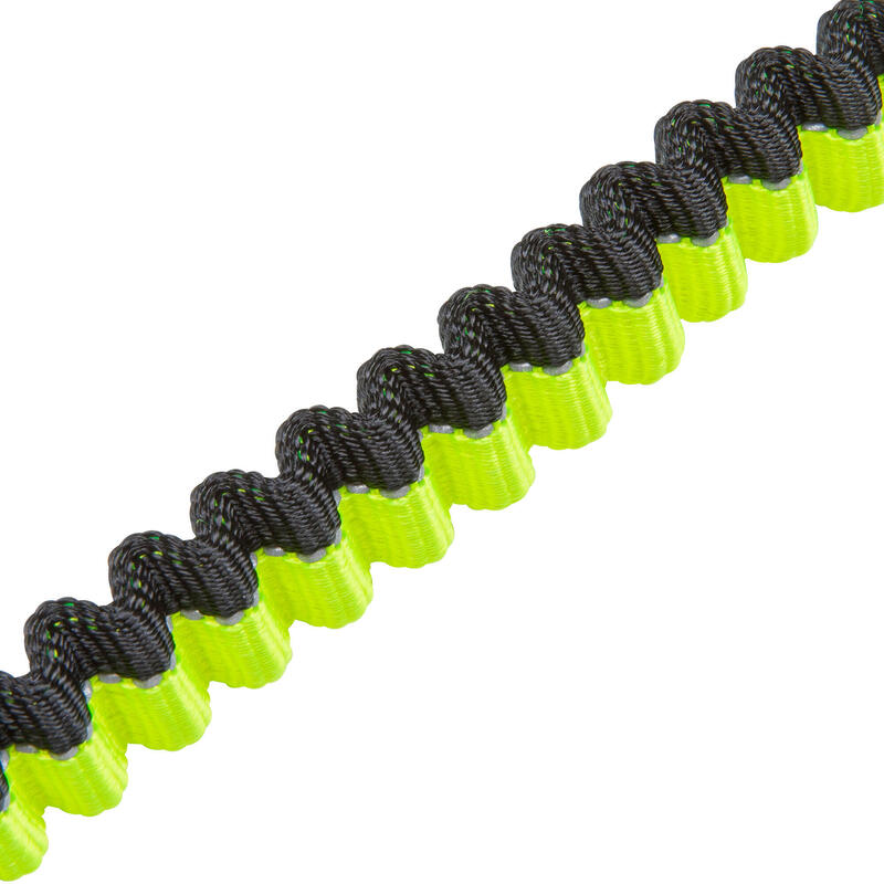 Yelkenli Elastik Lanyard 2 Metre - Siyah / Neon Sarı