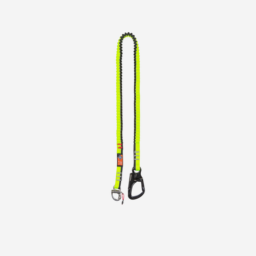 Longe voile bateau élastique 2 mètres jaune fluo/noir