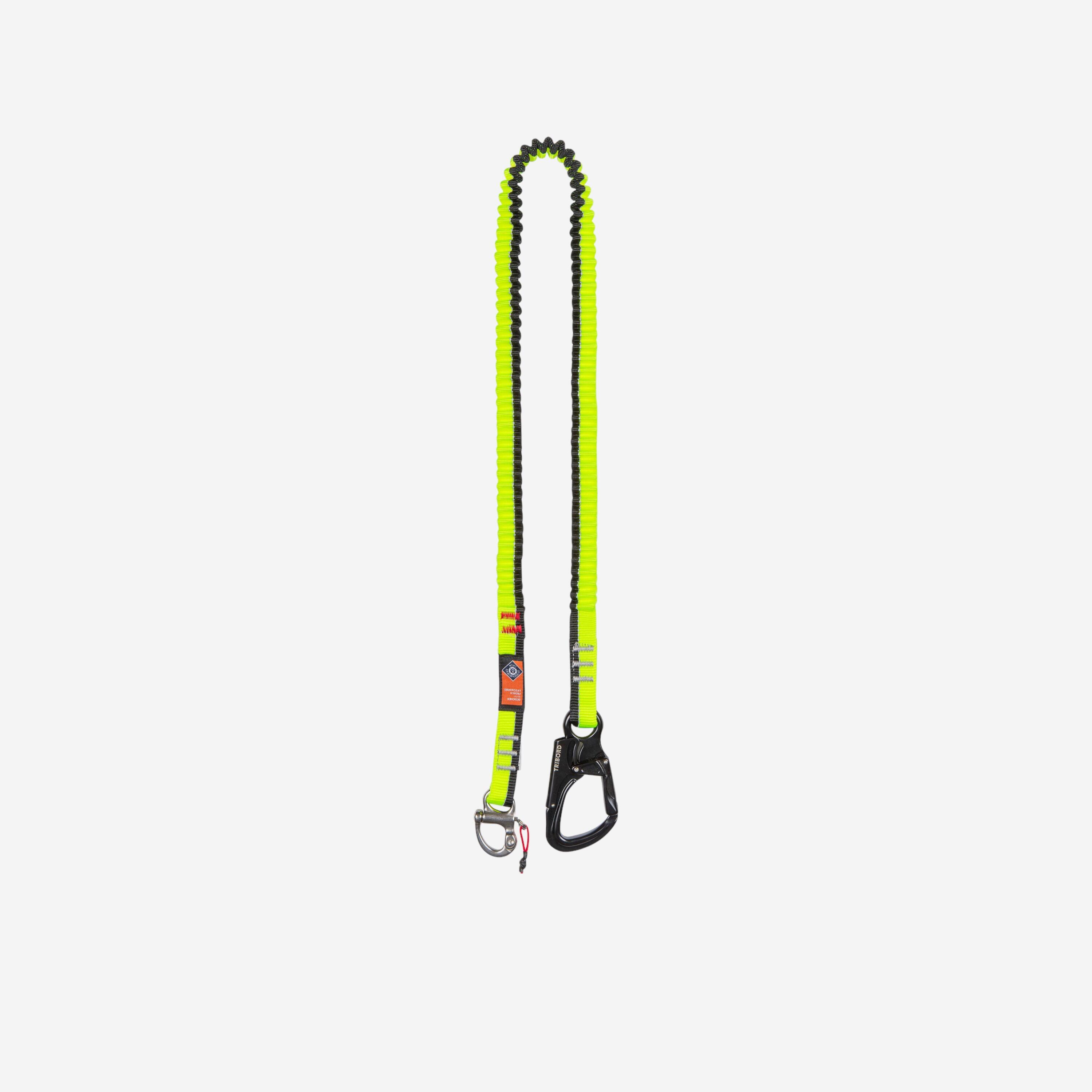 Sailing Elastic Tether 2 metres - Neon Yellow / Black - Decathlon