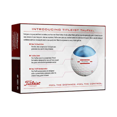 GOLF BALLS X12 - TITLEIST TRUFEEL WHITE