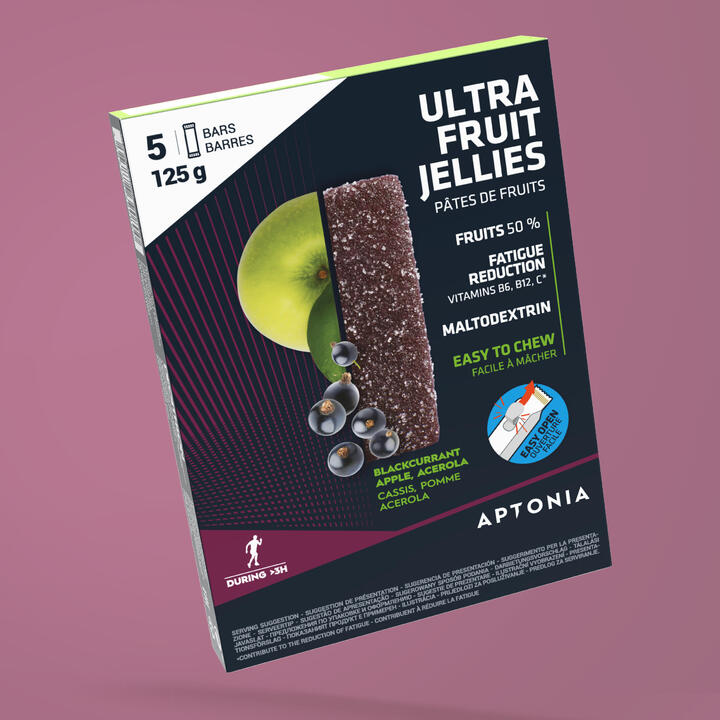 Energy fruit jellies zwarte bes appel acerola 5x 25 g APTONIA