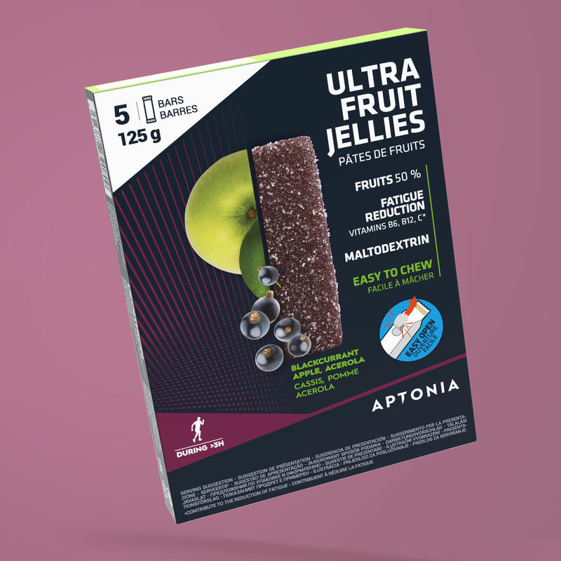 PATE DE FRUITS ÉNERGÉTIQUE CASSIS POMME ACEROLA 5X25G APTONIA Decathlon