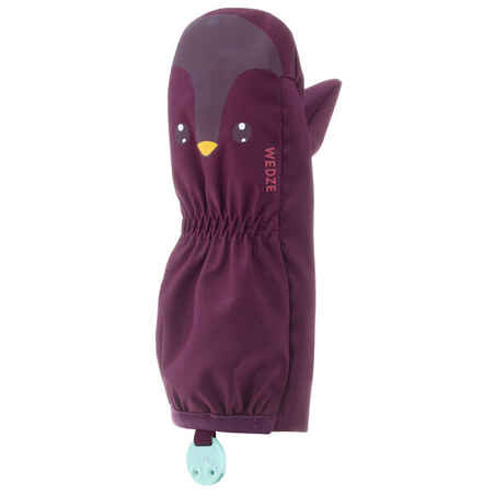Vijoličaste smučarske rokavice WARM LUGIKLIP za malčke