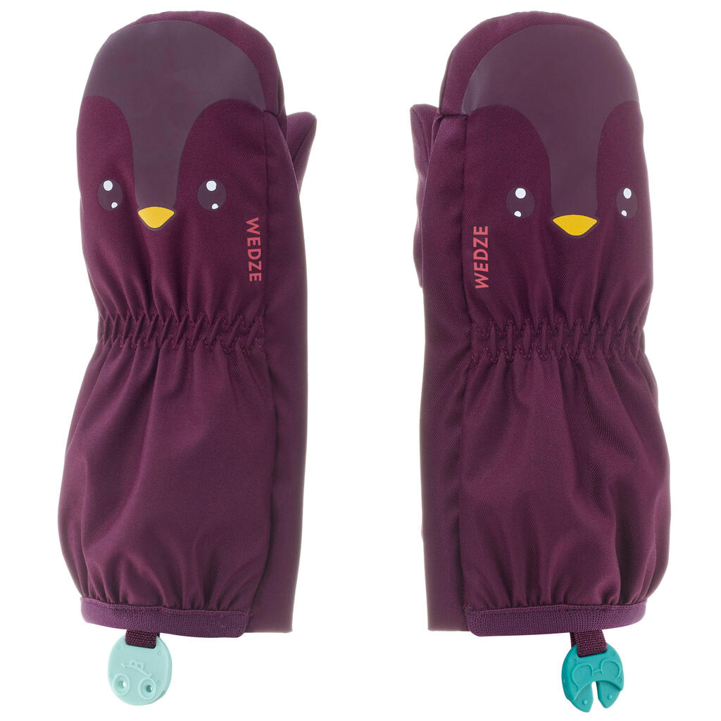 Mazuļu slēpošanas/braukšanas ar ragavām dūraiņi “warm lugiklip”, purpura