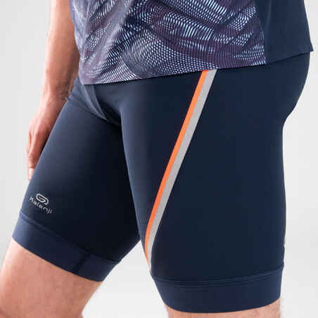 MEN'S TIGHT SHORTS - BLUE AND ORANGE