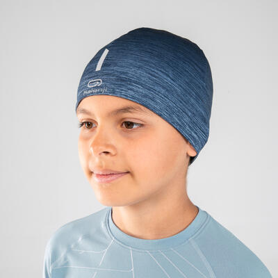 Muts voor hardlopen kinderen waterafstotend beanie donkerblauw