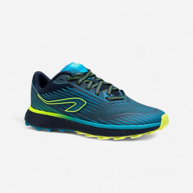 Zapatillas running y trail niños Kiprun Xcountry azul