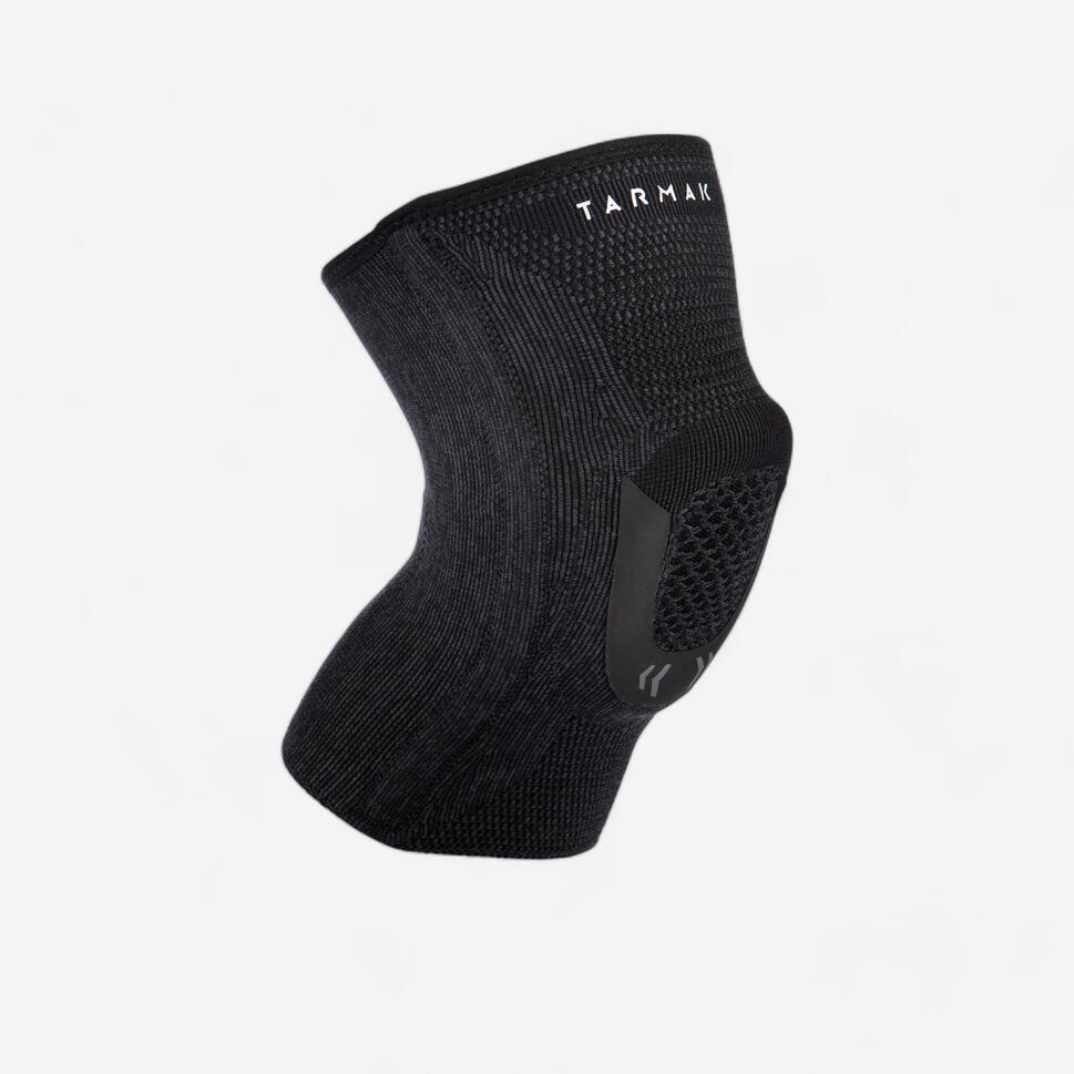 Adult Right/Left Kneecap Brace Strong 100 Black TARMAK Decathlon