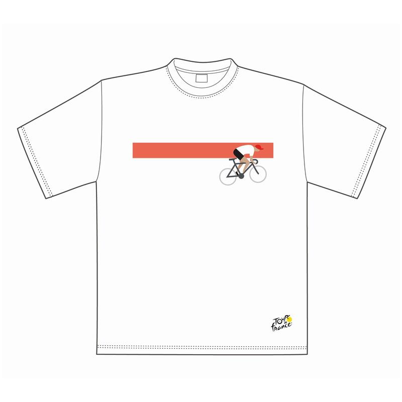 T-shirt Tour de France rode streep