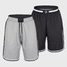 Men Reversible Basketball Shorts SH500R Grey Black