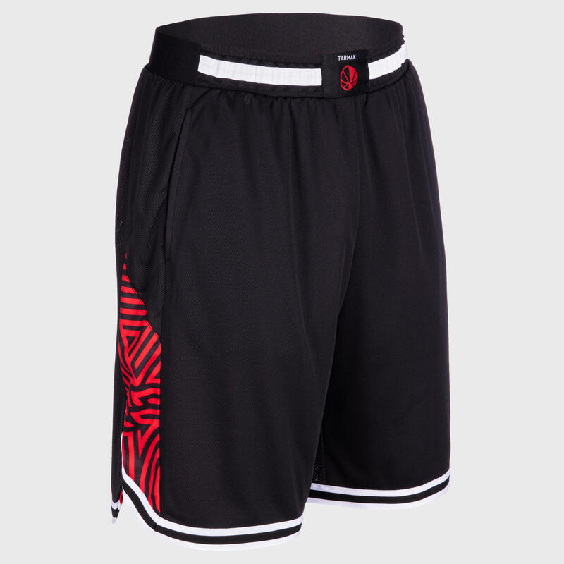 Erkek Basketbol Şortu - Çift Taraflı - Siyah / Kırmızı - SH500R
