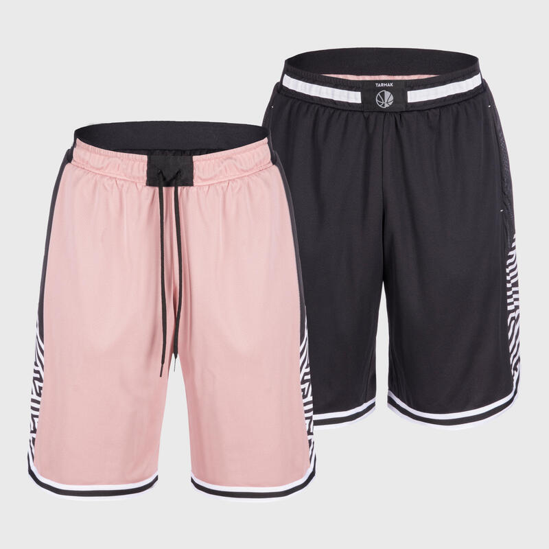 Men's Reversible Basketball Shorts SH500R - Black/Pink