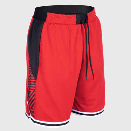 Men's Reversible Basketball Shorts SH500R - Black/Red