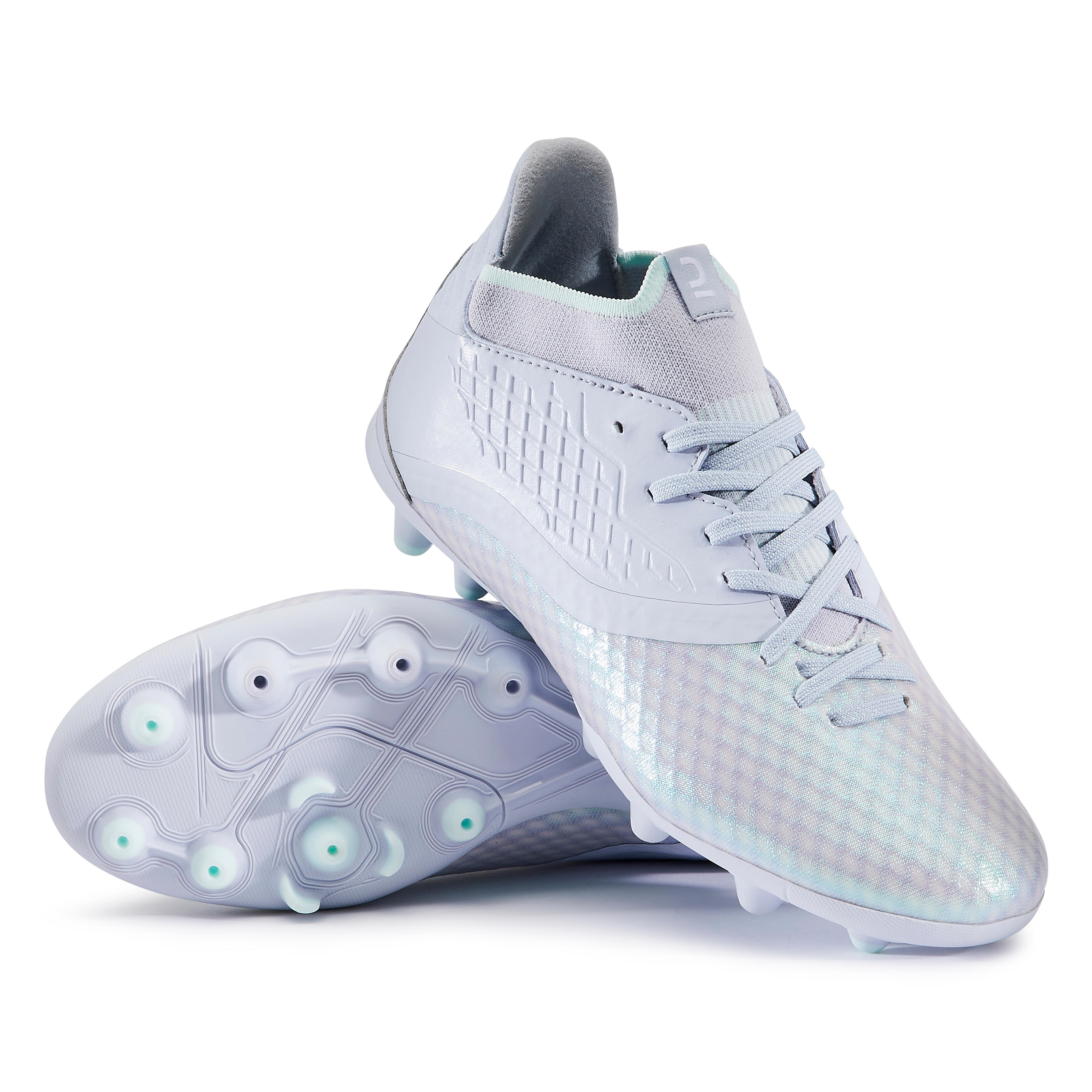 Voetbalschoenen dames Viralto III MG grijs KIPSTA Decathlon