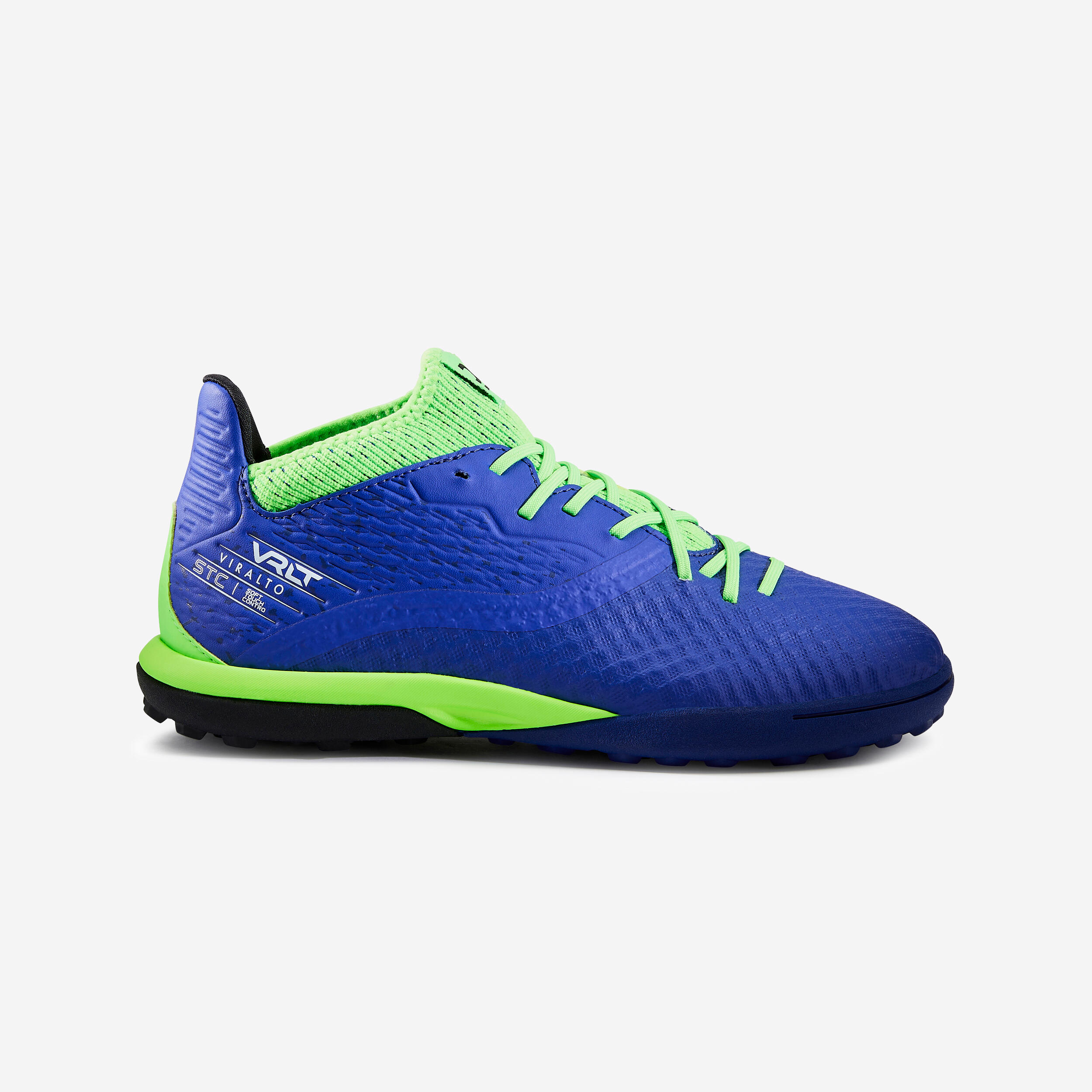 Kids' Turf(TF) Football Shoes Viralto III - Blue/Neon Green