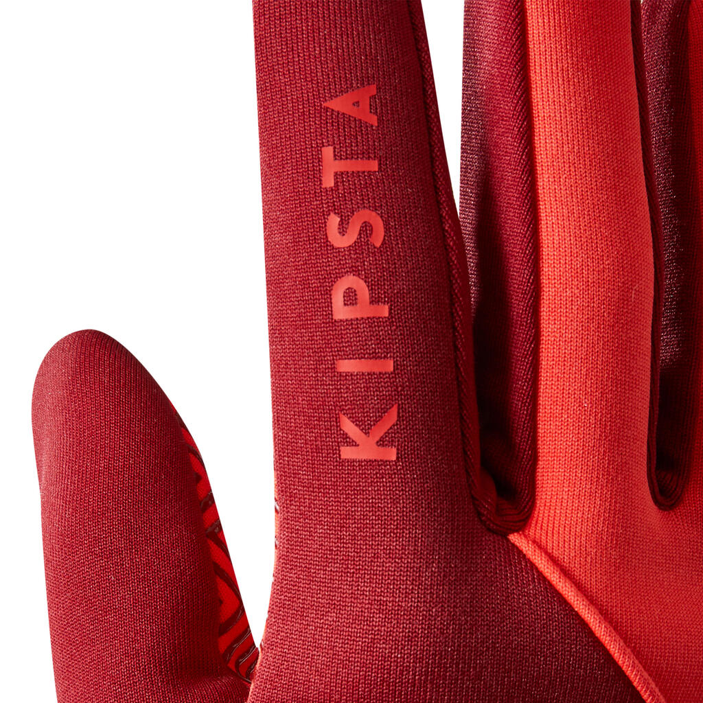 Adult Football Gloves Keepdry 500 - Burgundy