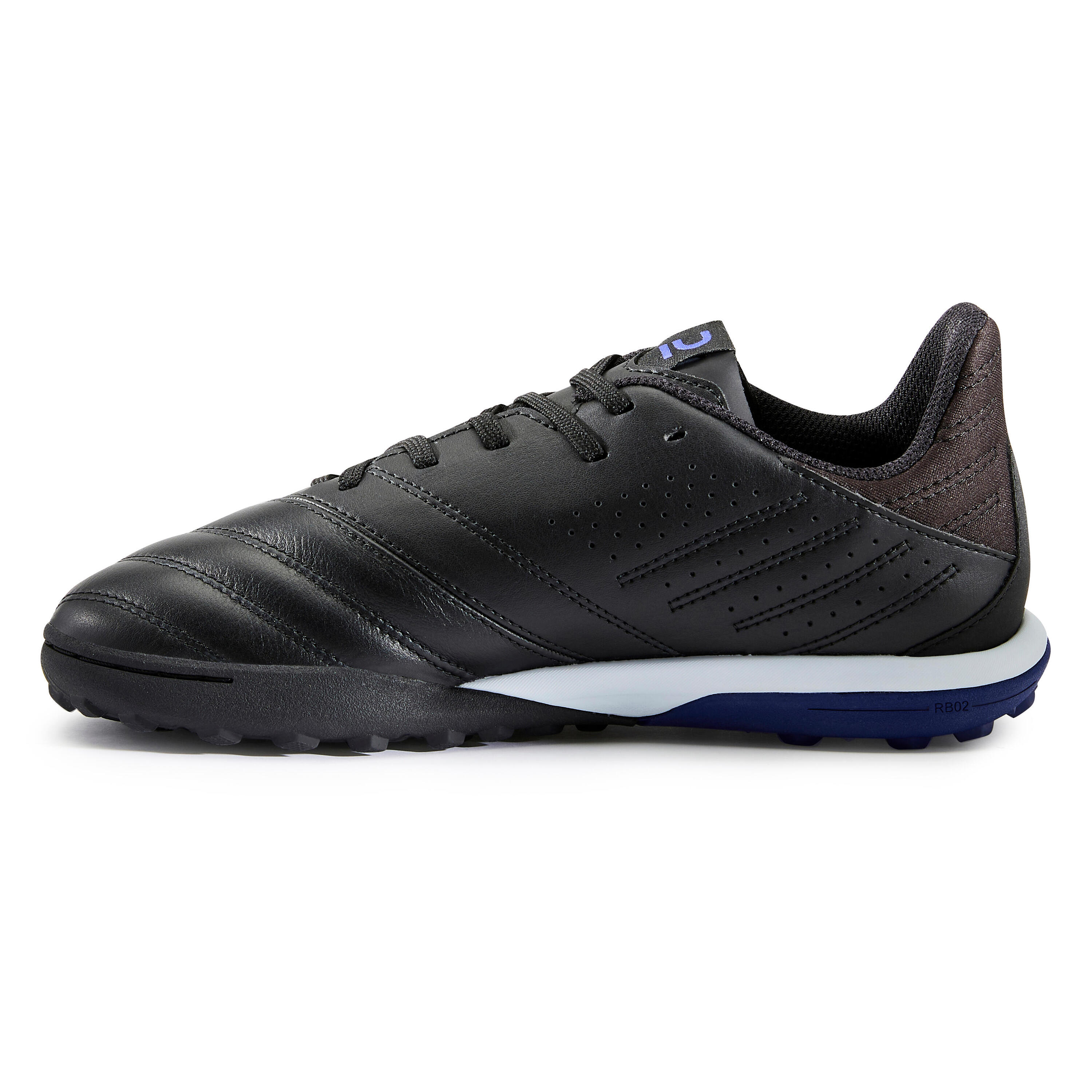 Scarpe calcetto bambino VIRALTO II TF cuoio nero-blu 4/8