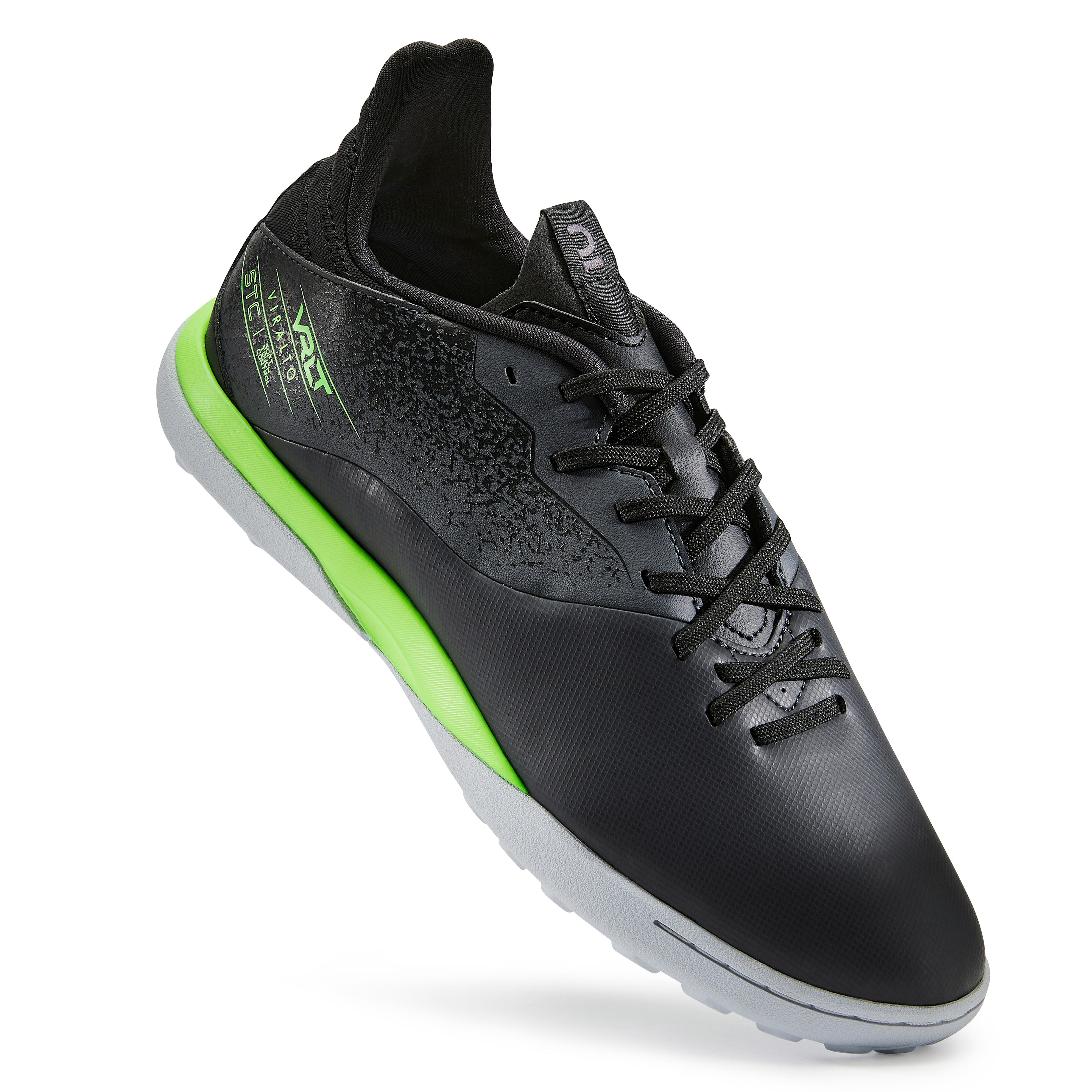 VIRALTO I TURF TF SOCCER BOOTS BLACK AND GREEN