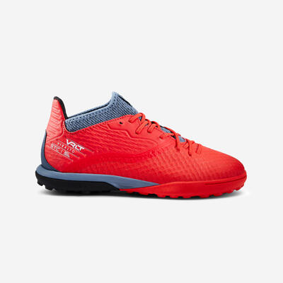 Botas de fútbol niño terrenos duros Viralto III TF Rojo Gris