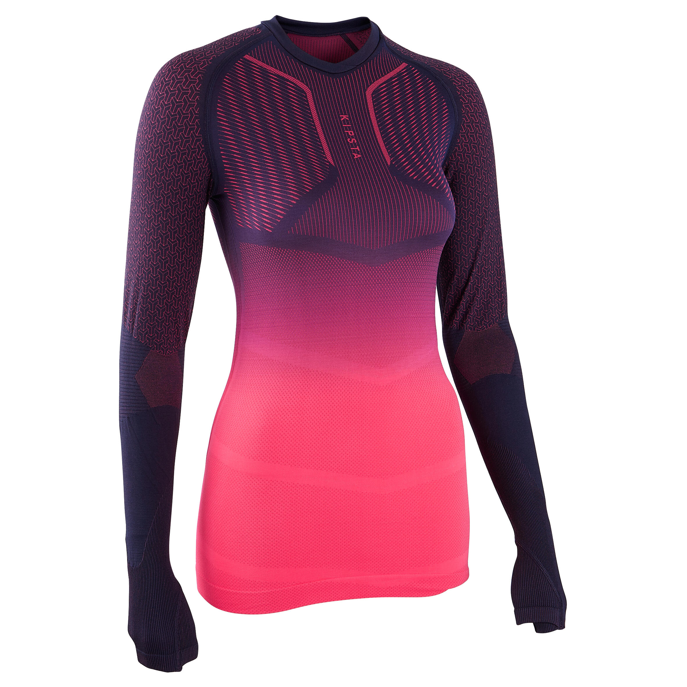 Adult breathable football base layer, red and purple 3/12