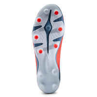 Kids' Lace-Up Football Boots Viralto III FG - Red/Grey