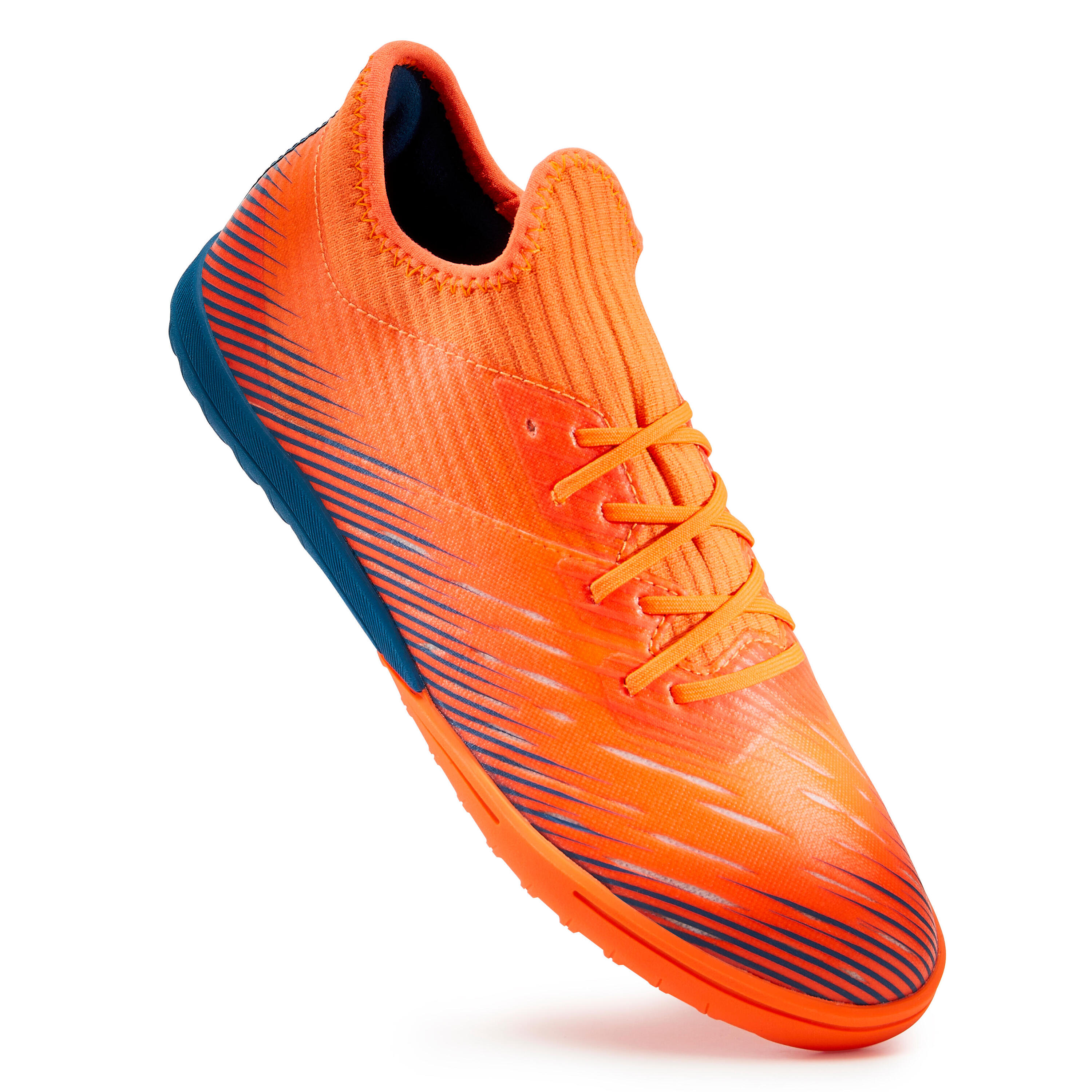 Kids' Lace-Up Football Boots CLR Turf TF - Orange 5/9