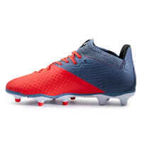 Kids' Lace-Up Football Boots Viralto III FG - Red/Grey