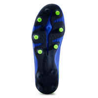 Kids' Lace-Up Football Boots Viralto III FG - Blue/Neon Green