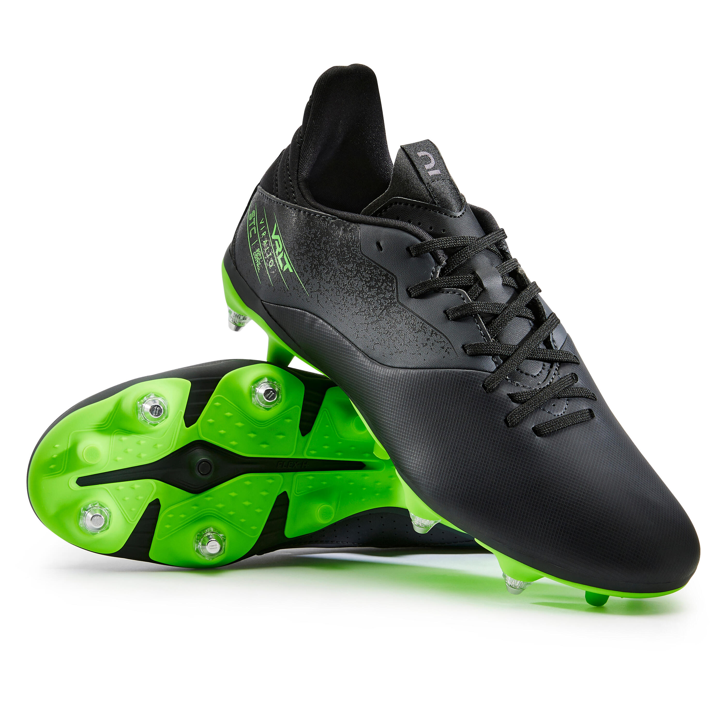 Football Boots Viralto I SG - Black And Green  8/8