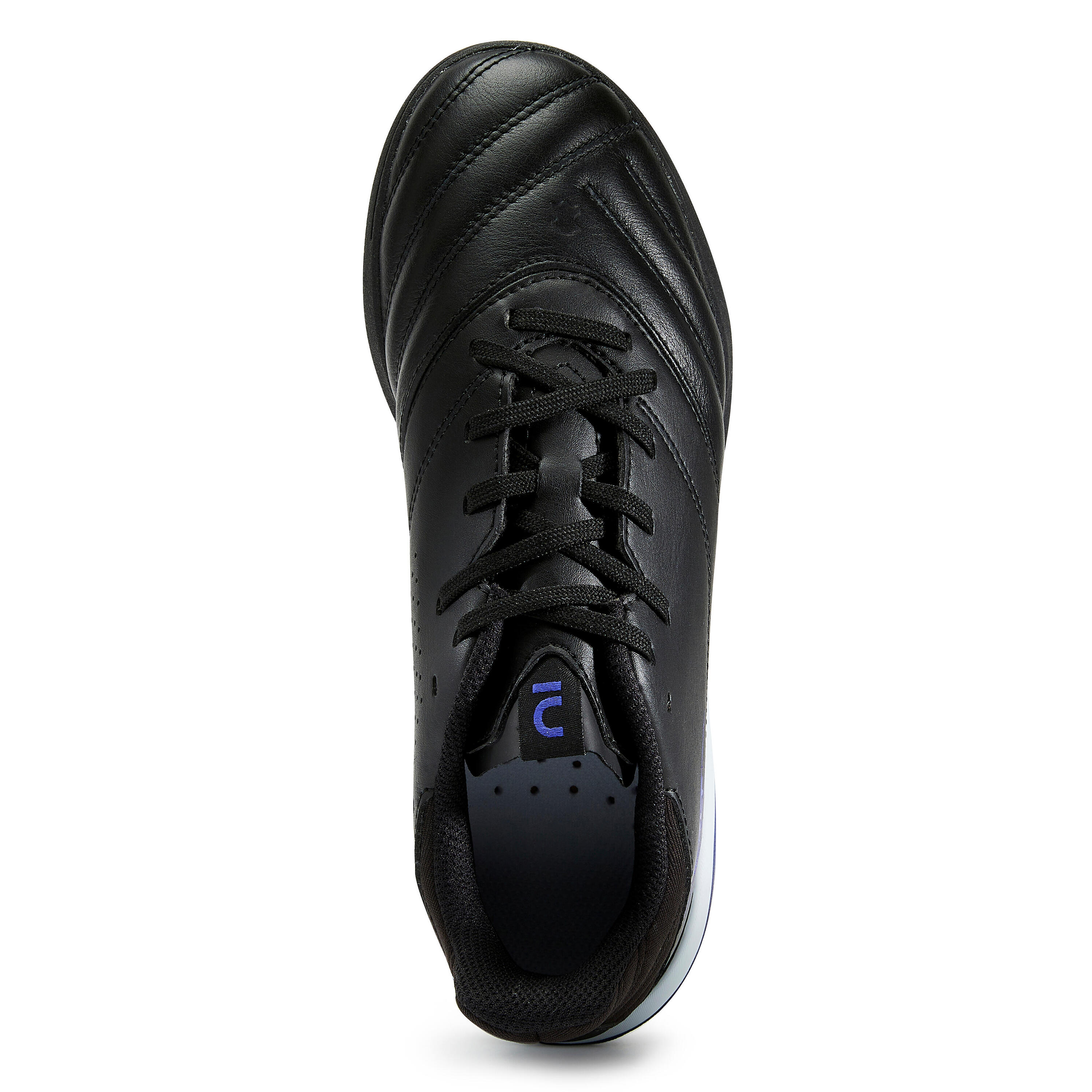Scarpe calcetto bambino VIRALTO II TF cuoio nero-blu 6/8