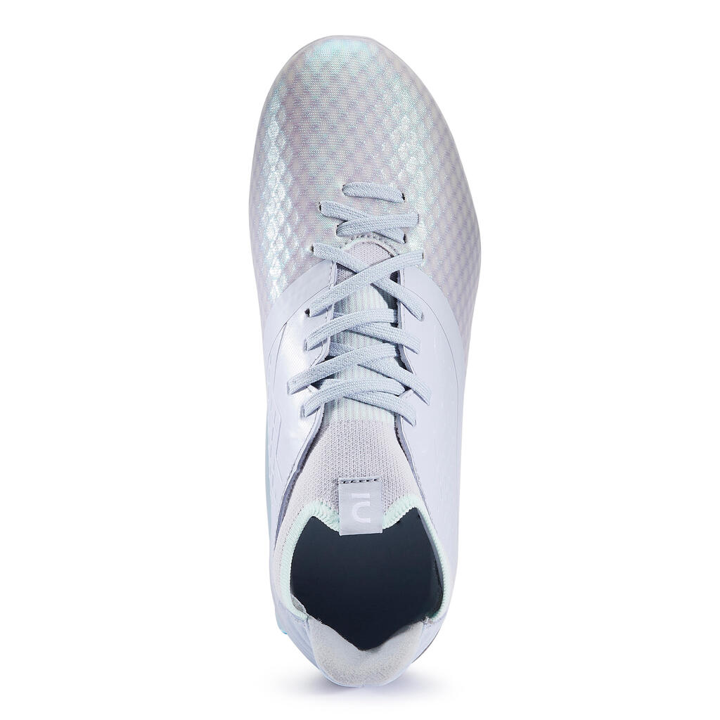 Guayos de fútbol para mujer Kipsta Viralto+ III MG bota alta grises