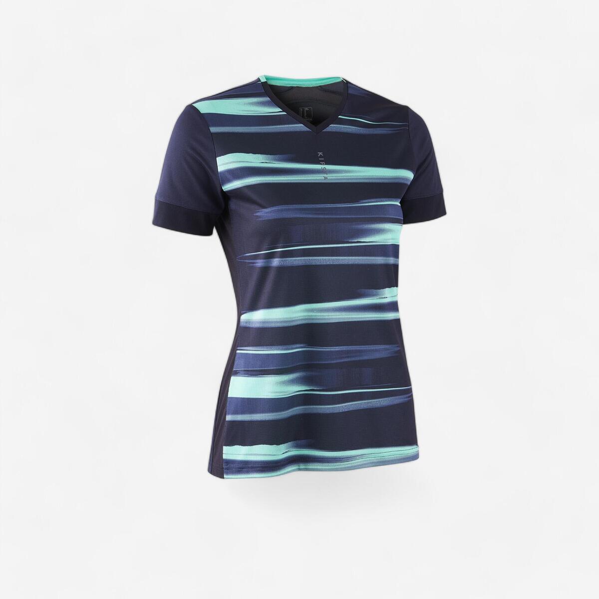 Maillot de football femme F500 Bleu Vert