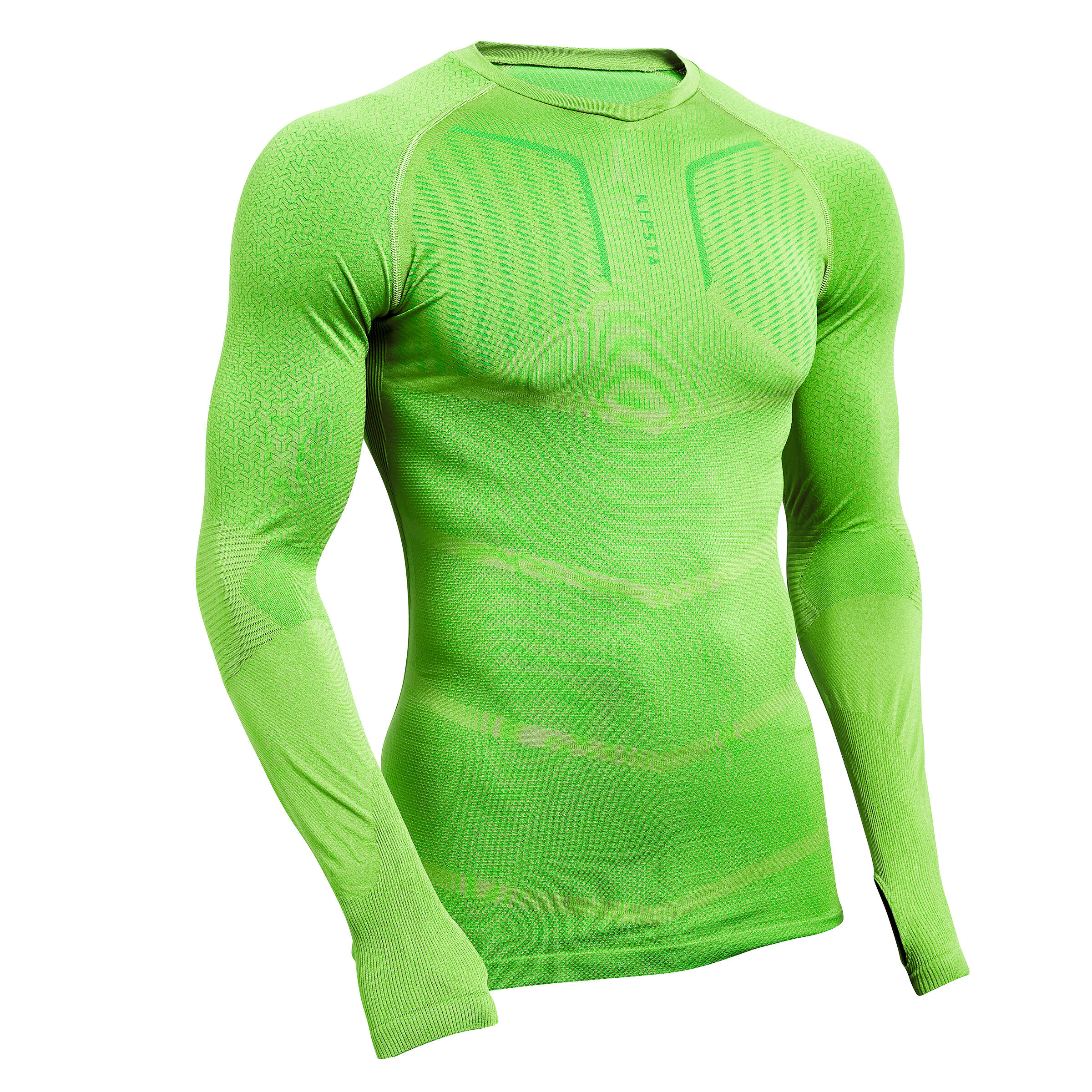 Thermoshirt keepdry 500 lange mouw unisex groen