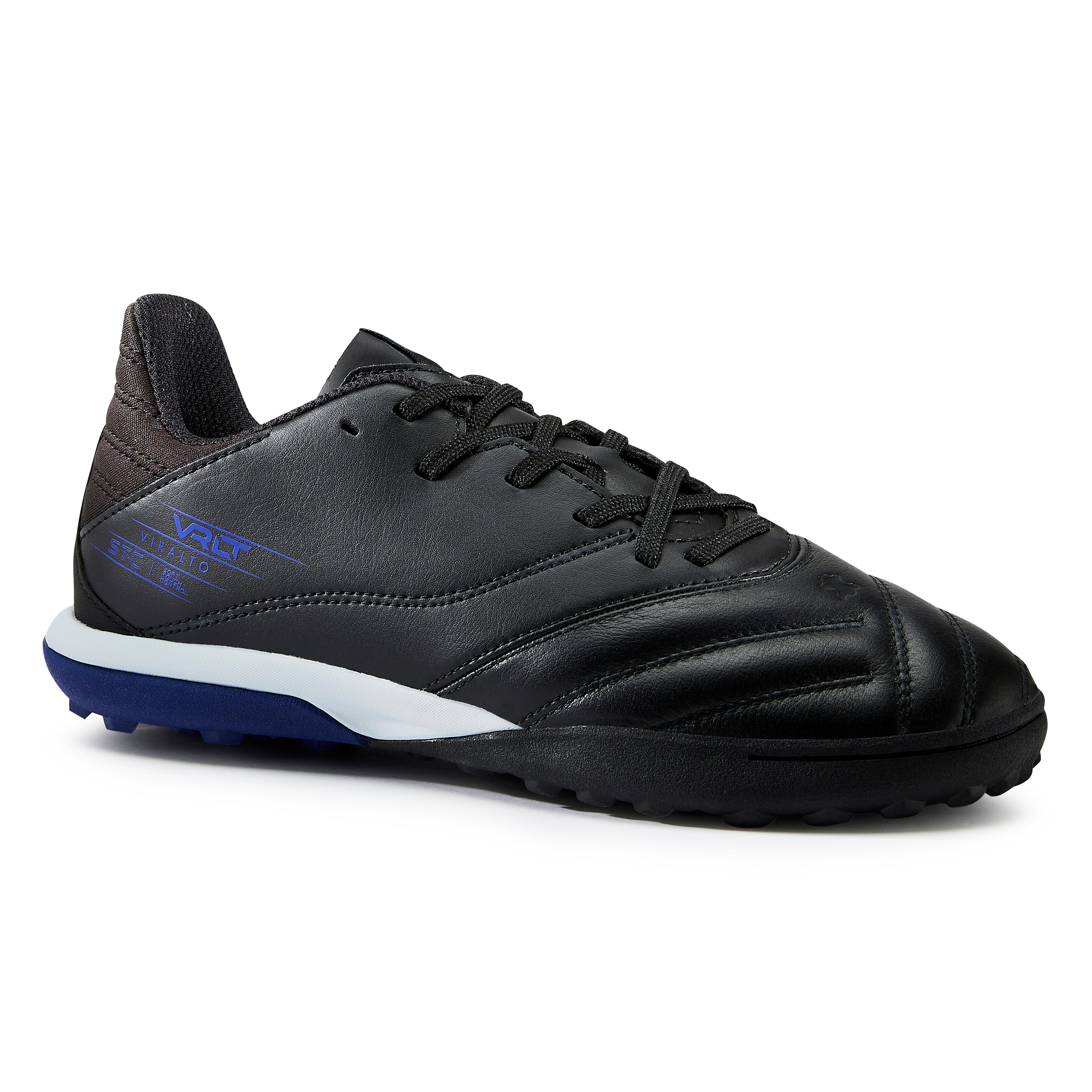Botas Fútbol VIRALTO II PIEL terreno seco HG Niños Negro Azul KIPSTA |  Decathlon
