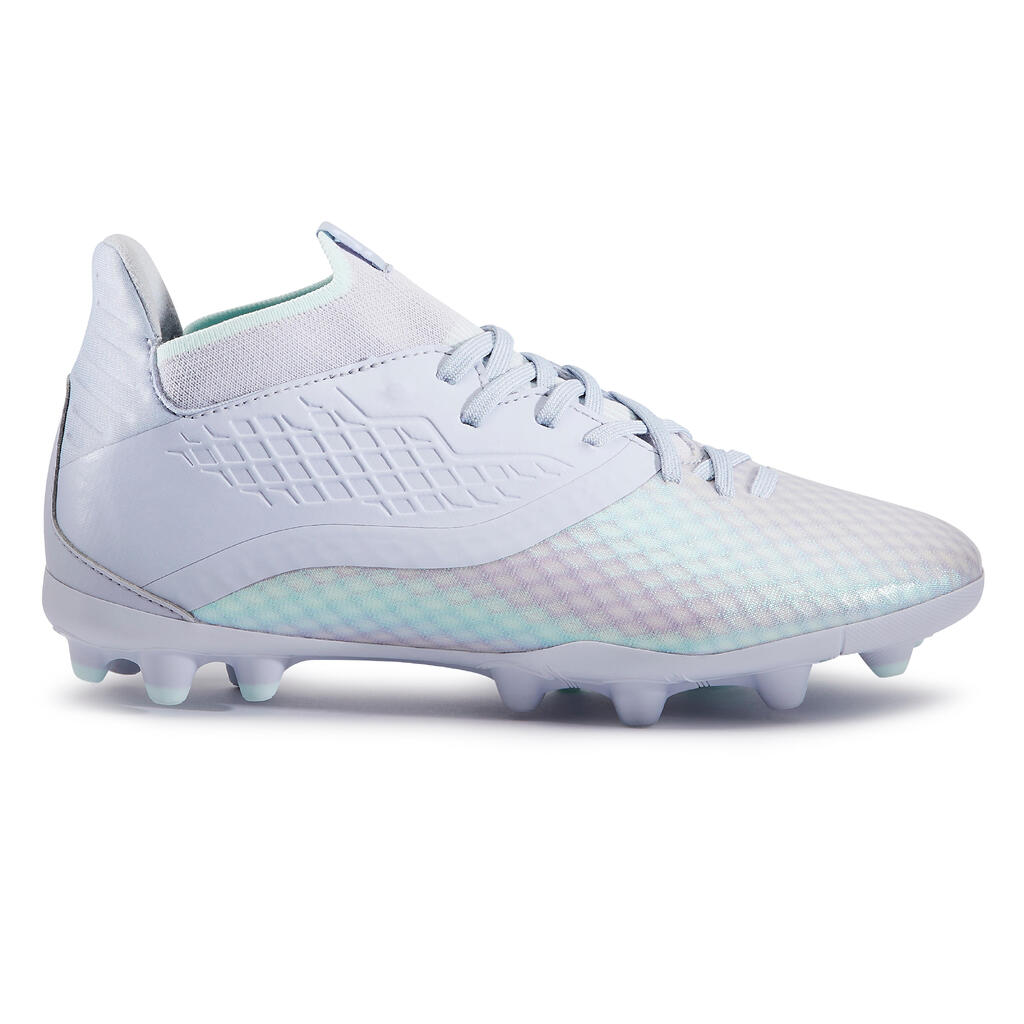 Guayos de fútbol para mujer Kipsta Viralto+ III MG bota alta grises
