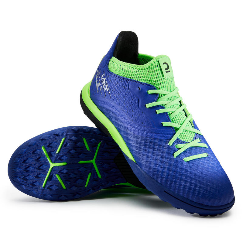 兒童款乾地足球鞋Viralto III FG - 藍色及螢光綠