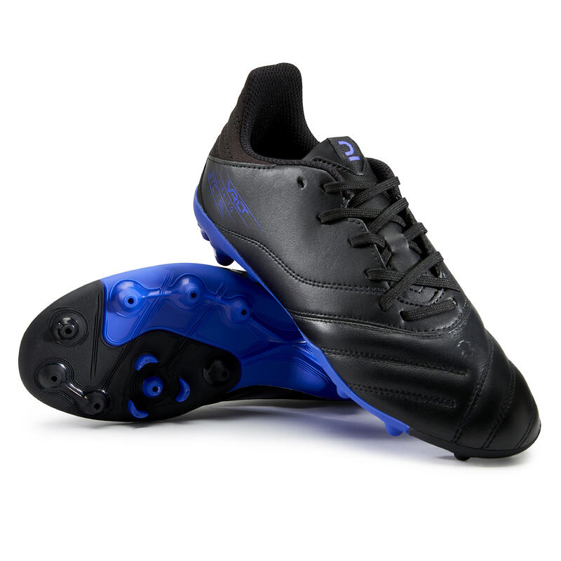 Voetbalschoenen kind Viralto II MG zwart/blauw