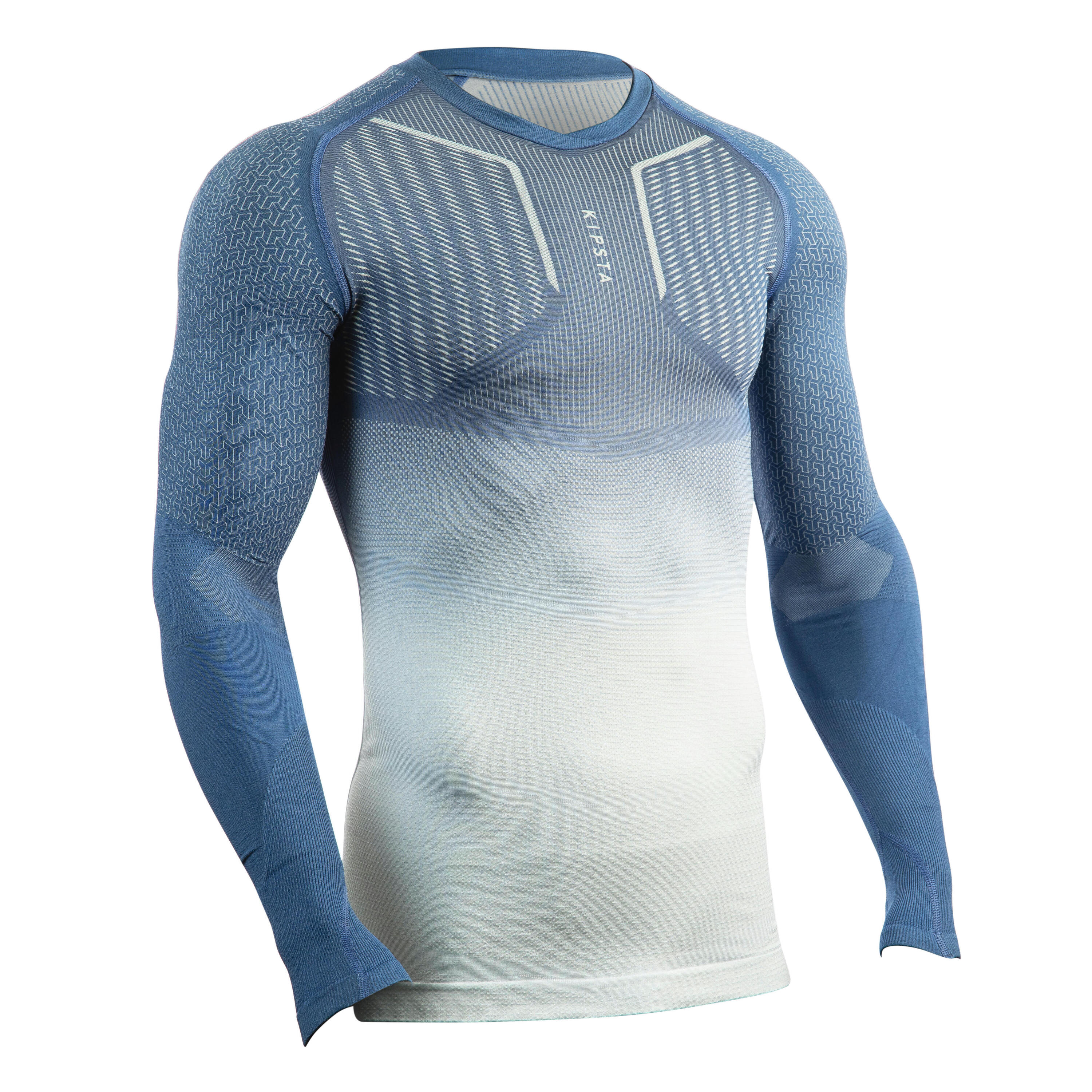 Adult breathable football base layer, grey and white 2/9