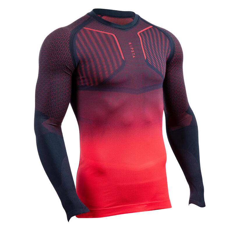 Sous-vêtement Keepdry 500 adulte manches longues football bleu rose