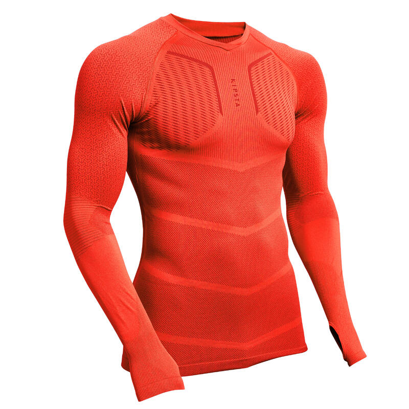 Sous-vêtement Keepdry 500 adulte manches longues football rouge vif