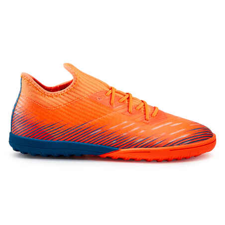 Kids' Lace-Up Football Boots CLR Turf TF - Orange