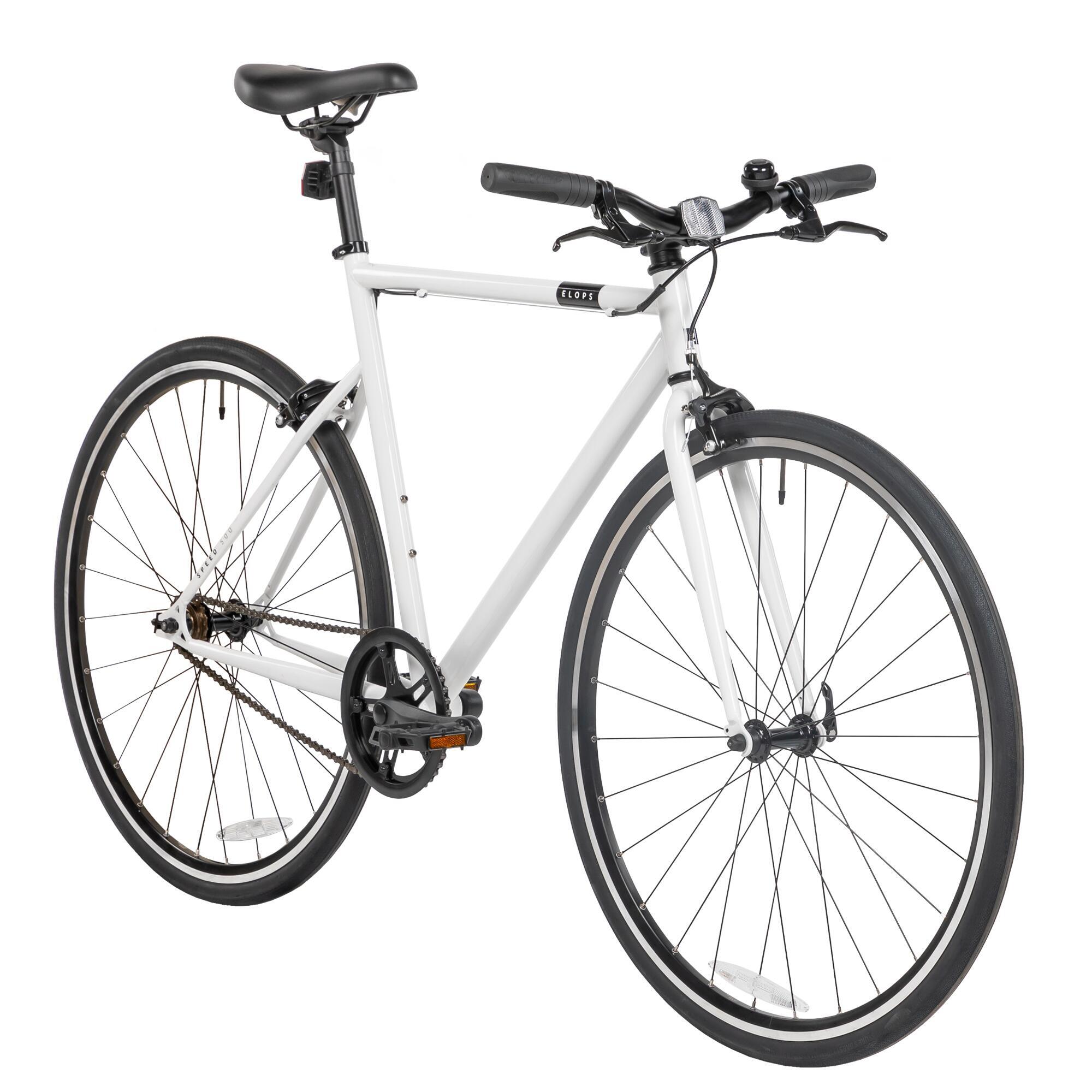 Bicicleta urbana monomarcha 1v  Elops Speed 500 Blanco 2/12