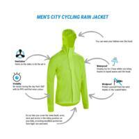 Žuta muška kišna jakna za biciklizam 120