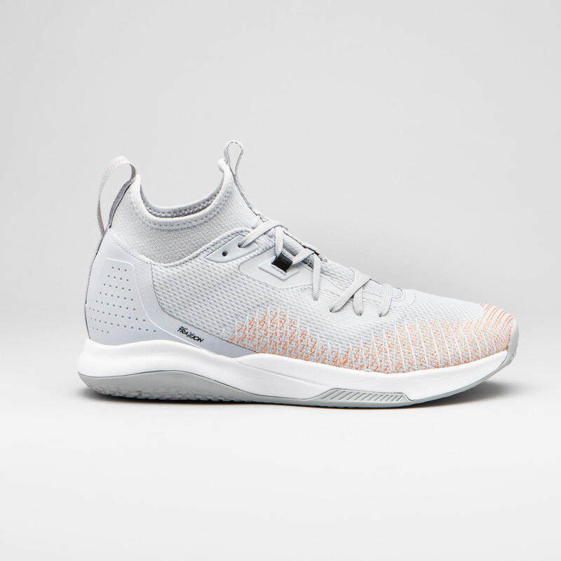 CHAUSSURES DE BASKET TIGE BASSE FEMME CONFIRMÉE FAST 500 BLANC ORANGE
