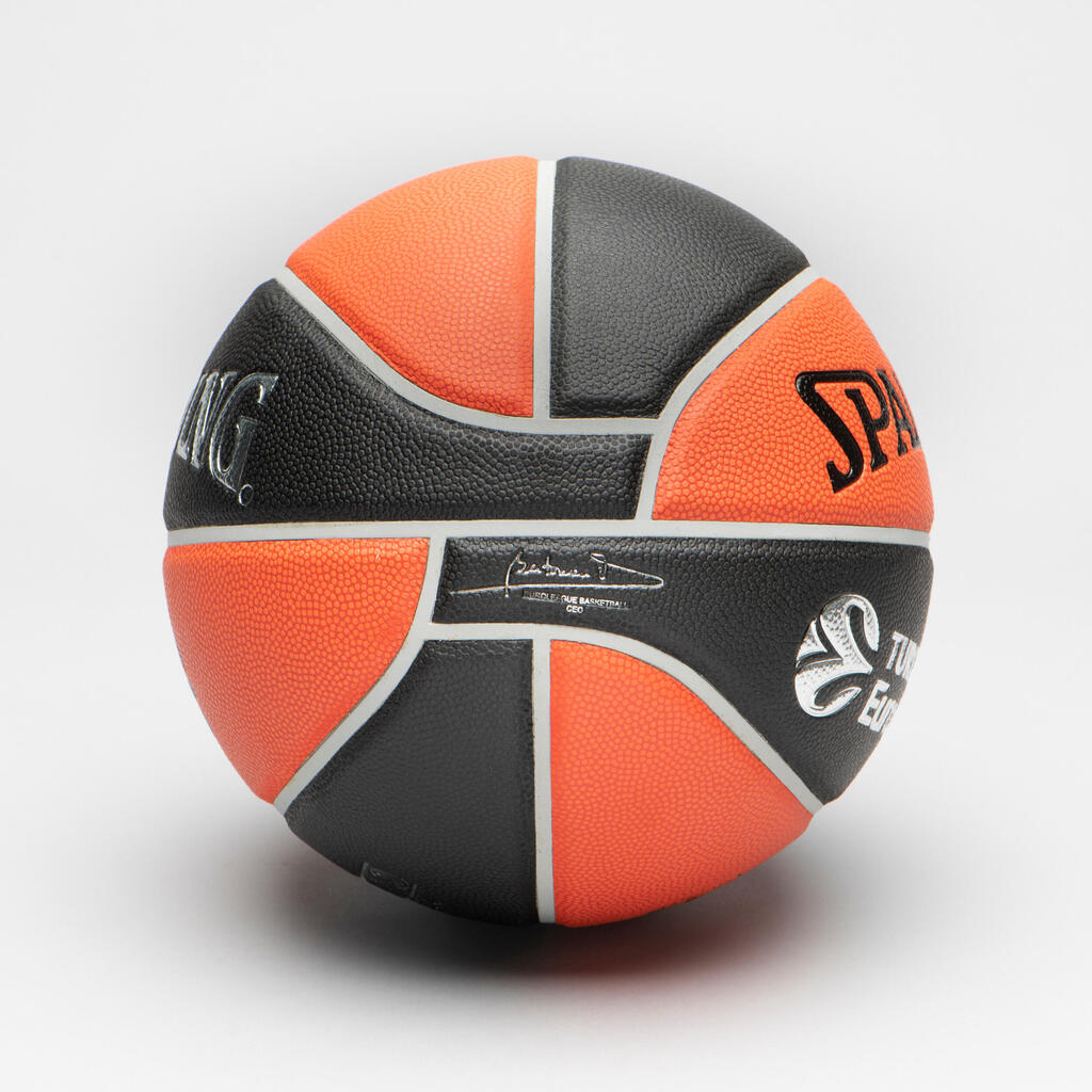 Basketball Spalding TF1000 Euroleague Grösse 7 orange/schwarz