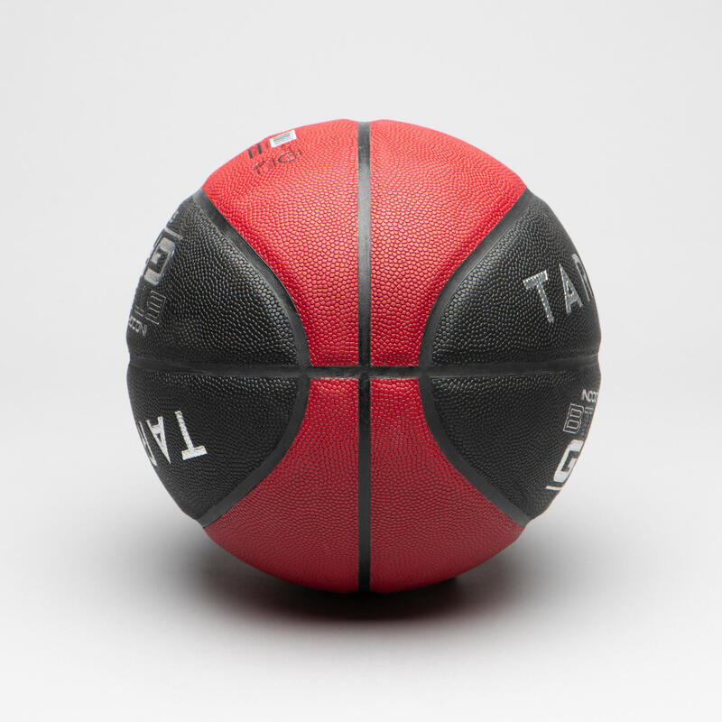 Ballon de basketball taille 7 - BT500 Grip rouge noir