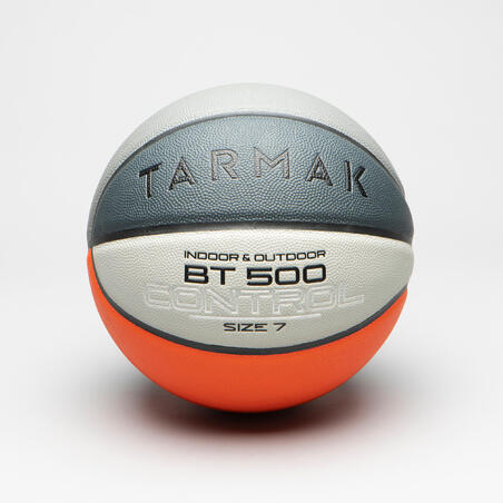 Basketboll BT500 stl. 7 herr/junior från 13 år orange grå