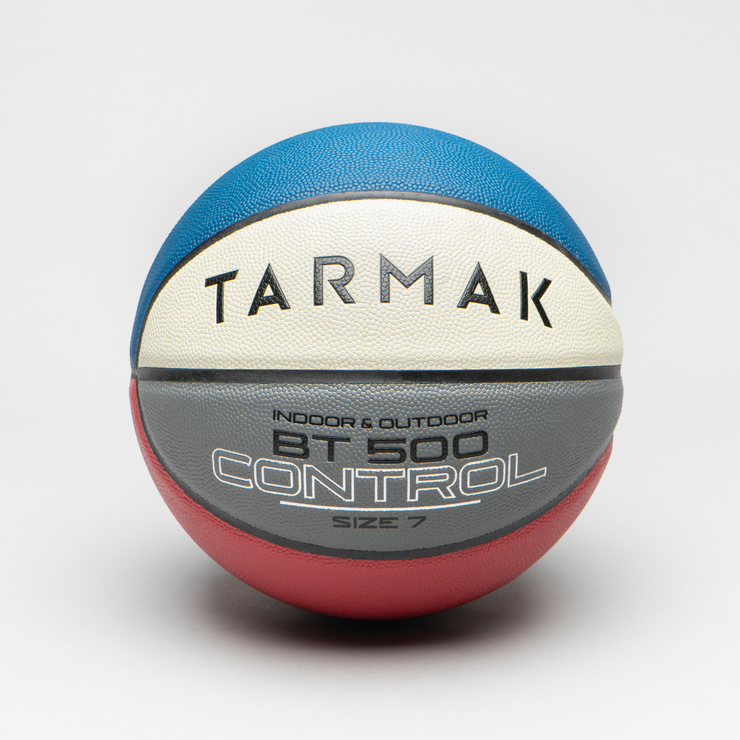 Ballon de basketball taille 7 BT500 bleu blanc rouge DECATHLON